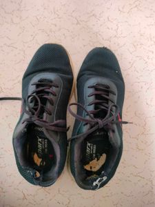 Sparx Black Lace-Up Sneakers
