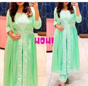 Mint Green Embroidered Salwar Kameez