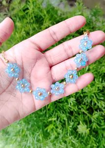 Light Blue Floral Bracelet