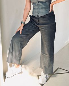 Mango High Waist Buttoned Pants