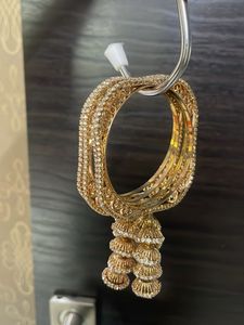 Gorgeous Gold Bangleswith Long Hangings