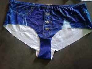 3 Set Denim ice silk Print Panties