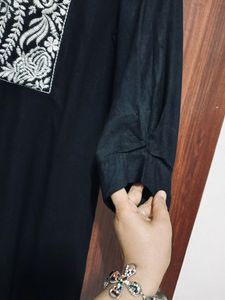 Anouk Black Embroidered Tunic Top