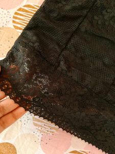 Black Cropped Lace Bralette