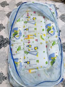 Baby Bedding Set With Pillow & Mosquito Net
