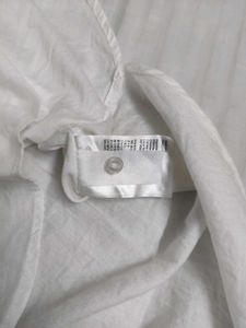 H&amp;M White Oversized Button-Down Shirt
