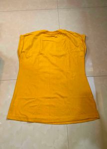 Yellow Graphic Print Tee