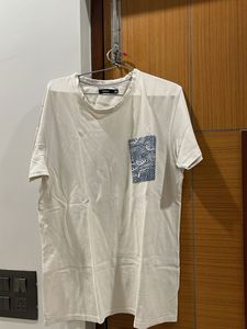 Bershka White Pocket Tee