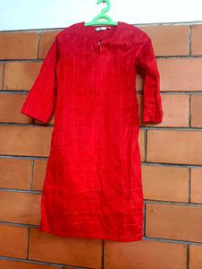 Red Checkered Kurti