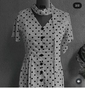 Vintage Polka Dot Maxi Dress