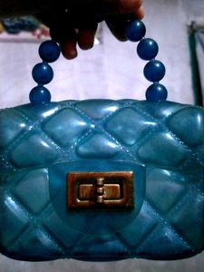 Blue Jelly mini Handbag