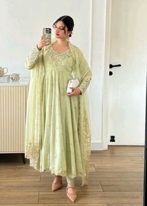 New Standard Beautiful Pakistani Gown Dress Inpote