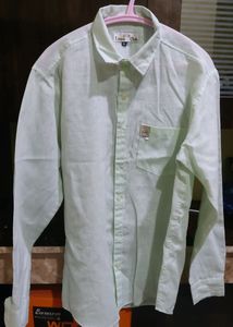 Light  Pista Green Colour Cotton Linen Shirt