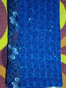 Blue Printed Saree