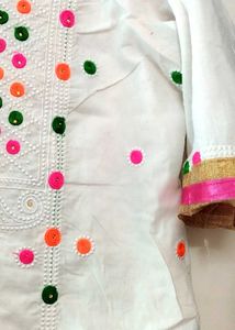 White Embroidered Salwar Kameez 300 Me Hi Milega