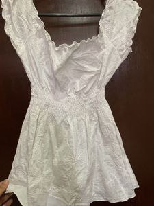 White Pinteresty Embroidery Detail Top