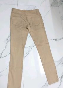 Beige Casual Pants
