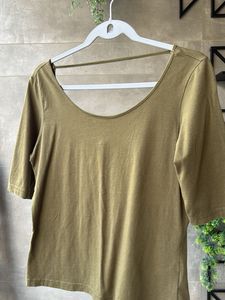 Olive Green Casual Top
