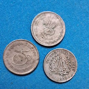 3 Rs5 Commemmorative Coins