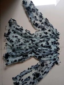 Floral Mesh Top
