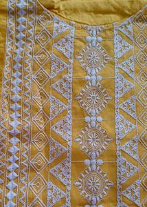 FBB Brand &#39;SRISHTI&#39; Embroidered Yellow Kurti Top