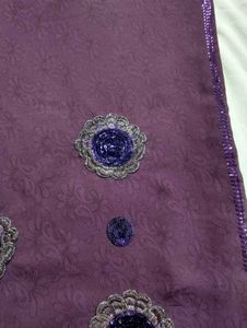 Elegant Purple Saree - New Unused