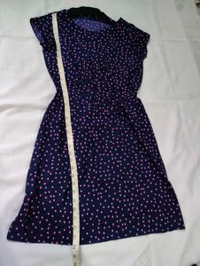 Navy Star Print Dress