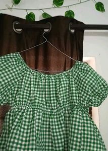 Green Checkered Top