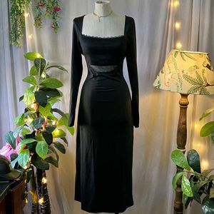 Elegant Black maxi Dress