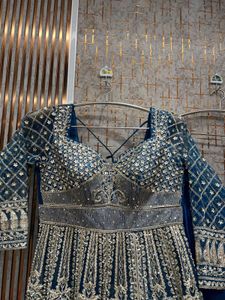 Purple Wedding Gown With Skirt And Dupatta