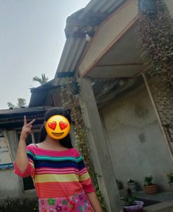 Multicolored Bardot Top