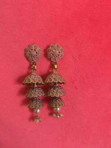 Baby Pink Traditional Jhumka