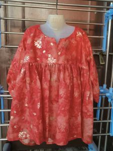 Red & Gold Tunic Top