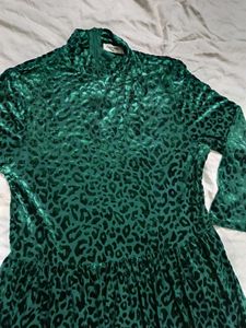 Emerald Green Velvet Dress