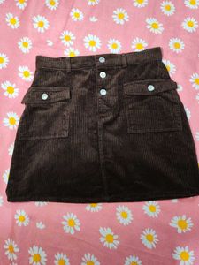 Corduroy Mini Skirt