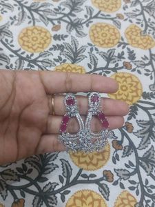 Elegant Ruby Drop Earrings
