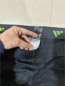 Adidas Original Black Track Pants | Neon Logo