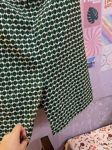 Green Printed A Line skirt