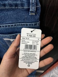 Two-Tone Wide Leg Jeans