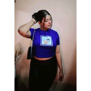 Blue Graphic Print Tee