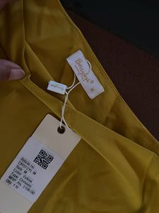 Yellow One-Shoulder Slit Dress