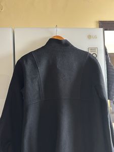 Elegant Black Wool Blend Coat