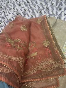 Elegant Beige Embroidered Salwar Kameez