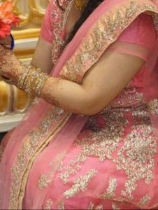 Frock With Skirt Dupatta Fabric Net