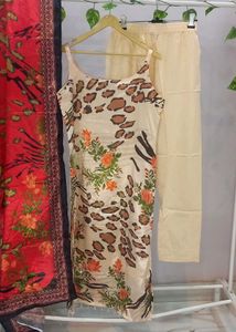 Brand New heavy chinon Mirror Work suit set