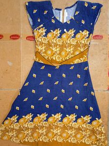 navy blue cotton Dress