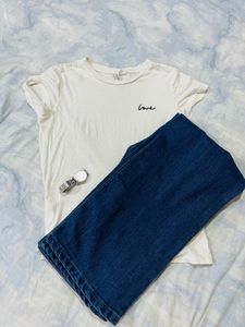 Dark Blue Wideleg Women Jeans