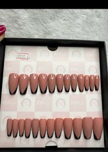 Press On Nails - Black French Tip