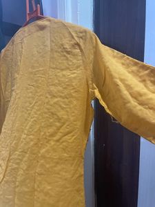 Yellow hand Knitted Moti kurti