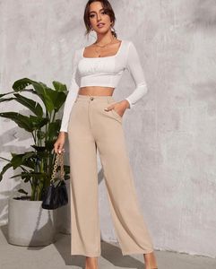 H&M Wide-Leg Tailored Trousers